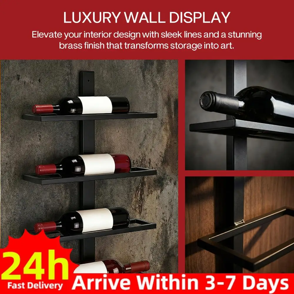 

5-Pack 59inch Bar Liquor Bottle Display Shelf Holds 60 Bottles Metal Liquor Display for Home Restaurant Commercial Bar Kitchen