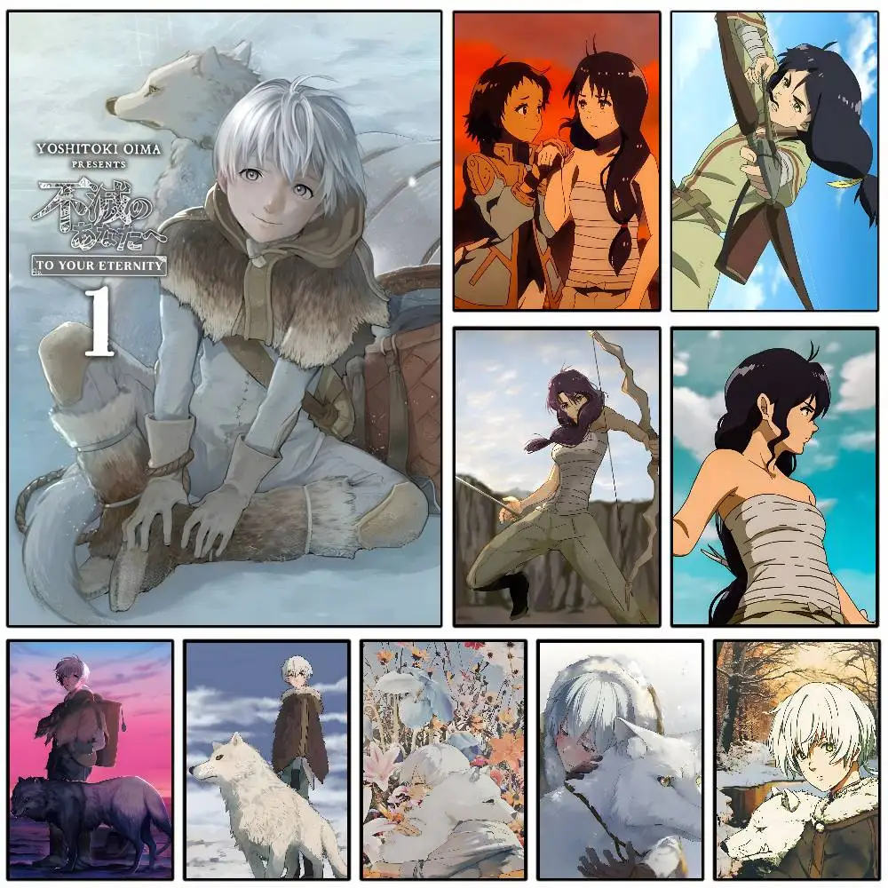 1PC To Your Eternity Anime Poster Kunst mit Drucken Home Schlafzimmer Wohnzimmer Dekoration Geschenk
