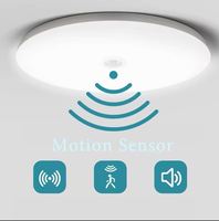 Led Ceiling Light with Sensor 110v 220v Human Body Sensor Lamp 30W Motion Sensor Ceil Lamps for Entrance Balcony Corridor Stairs