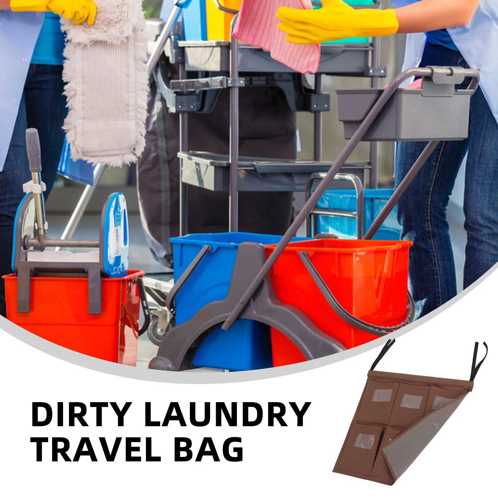 

Heavy Duty Cleaning Storage Transparent Label Pocket For Hotel Housekeeping Car Detailing Utility Cart Accessories Laundry