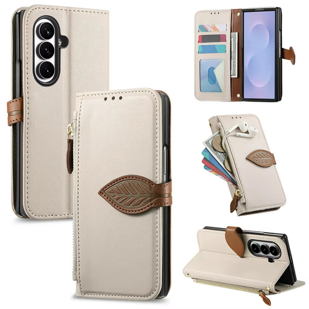 Z Fold8 Ultra 5G Flip Case For Samsung Galaxy Z Fold 8 Ultra Crossbody Zipper Leather Wallet Funda Galaxy Z Fold 8 Ultra Cover
