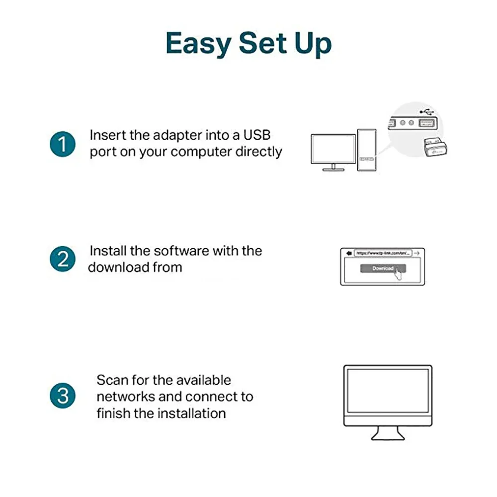 RTL8188 150Mbps USB WiFi Adapter for Raspberry Pi,Wireless Network Card Adapter WiFi Dongle for Desktop Laptop PC Windows