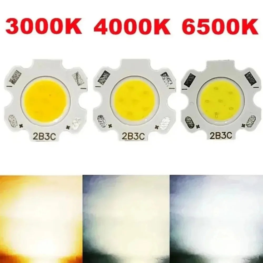 고출력 3 색 COB LED 소스 칩 램프 비즈, 11mm 발광 표면, 7W, 5W, 3W 전구 램프, 스포트라이트 다운 램프