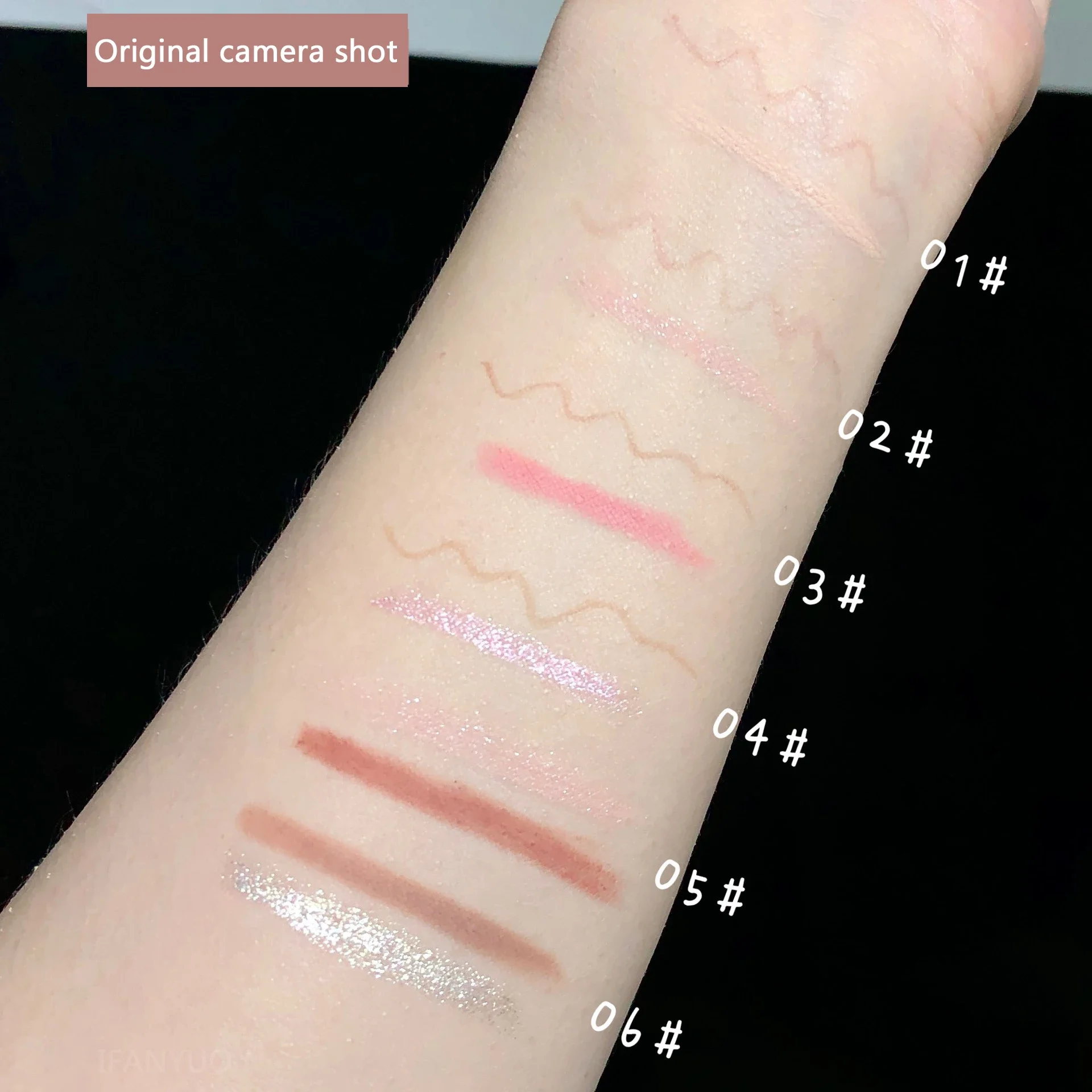 2In1 ماتي هيغليغتر الكذب دودة القز القلم المزدوج رئيس لمعان عالية السائل كحل الغراء السلس دائم التجفيف السريع كبير العين ماكياج #6