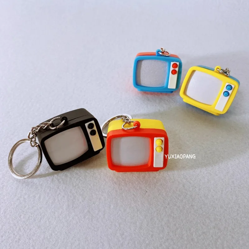 Original Gashapon Cute Capsule Toys Anime Colour Tv Set Sound Light Figruine Keychain Kawaii Miniature Dool Decor Figure Gift