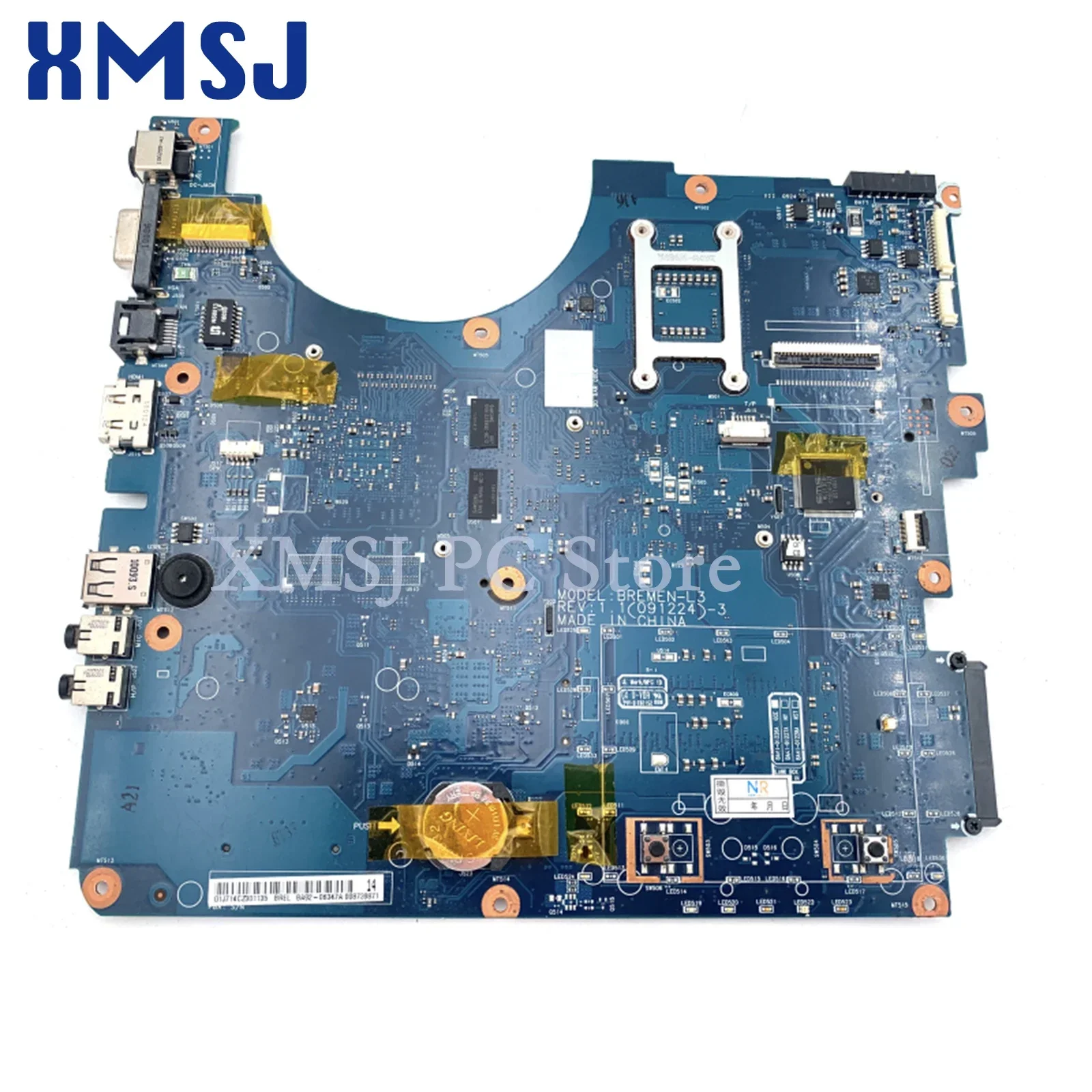 XMSJ Motherboard Laptop NP-R730 Samsung 17.3 inci R730 BA92-06347B BA92-06347A BA41-01226A PM45 DDR3 gratis CPU papan utama