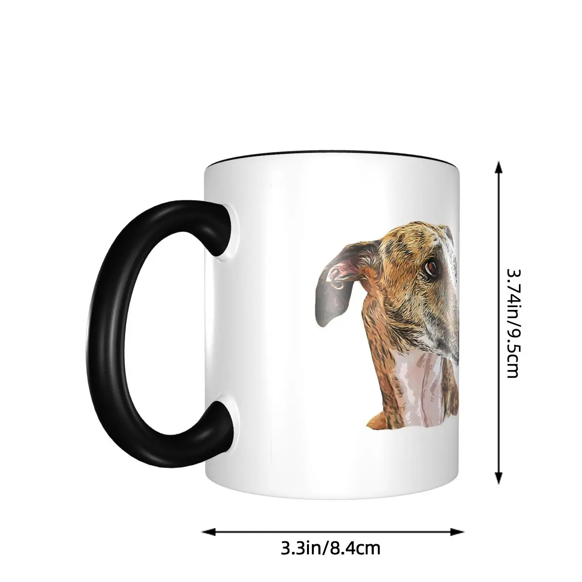 Greyhound Brindle Beauty Mug Funny Ceramic Coffee Cups Tea Mugs Milk Cup Drinkware Gifts for Woman Man