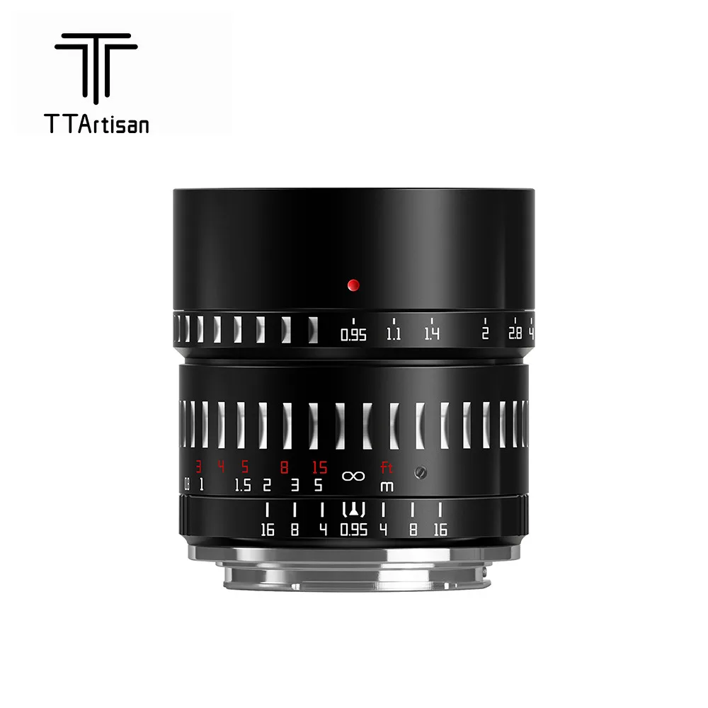 

TTArtisan 50mm F0.95 Large Aperture Prime Lens for Sony E Mount Fujifilm X Canon M Leica L Nikon Z Panasonic Olympus M43 Camera