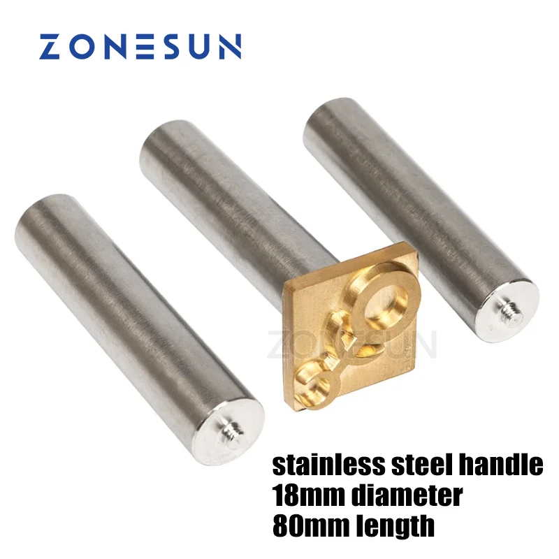 ZONESUN Stainless steel Hammering Handle for Leather Emboss (Cold Press),  hammer Handle for Custom Leather Stamp