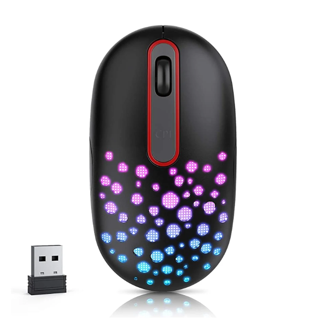 

Portable 2.4G Wireless USB Mouse Sweat Proof Ergonomic DPI 2400 Ultra Silent Mouse LED Flowing Light For NoteBook/Laptop/MacBook