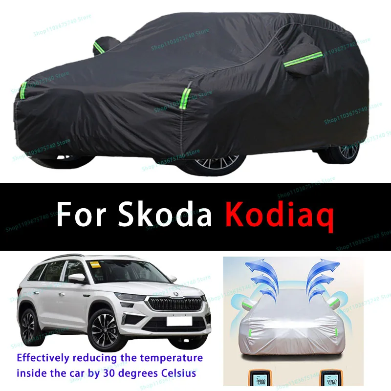 

For Skoda kodiaq Summer Full Car Covers Outdoor Sun uv Protection Dust Cooling Protective Auto Protective Cover