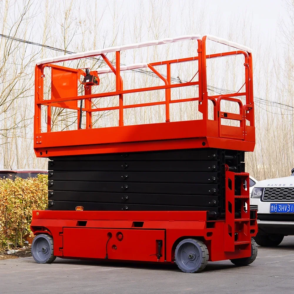 6m 8m 10m 12m 14m Luftarbeitsplattform Vollautomatischer Lift Tragbarer elektrischer Scherenhebeltisch für den Innenbereich