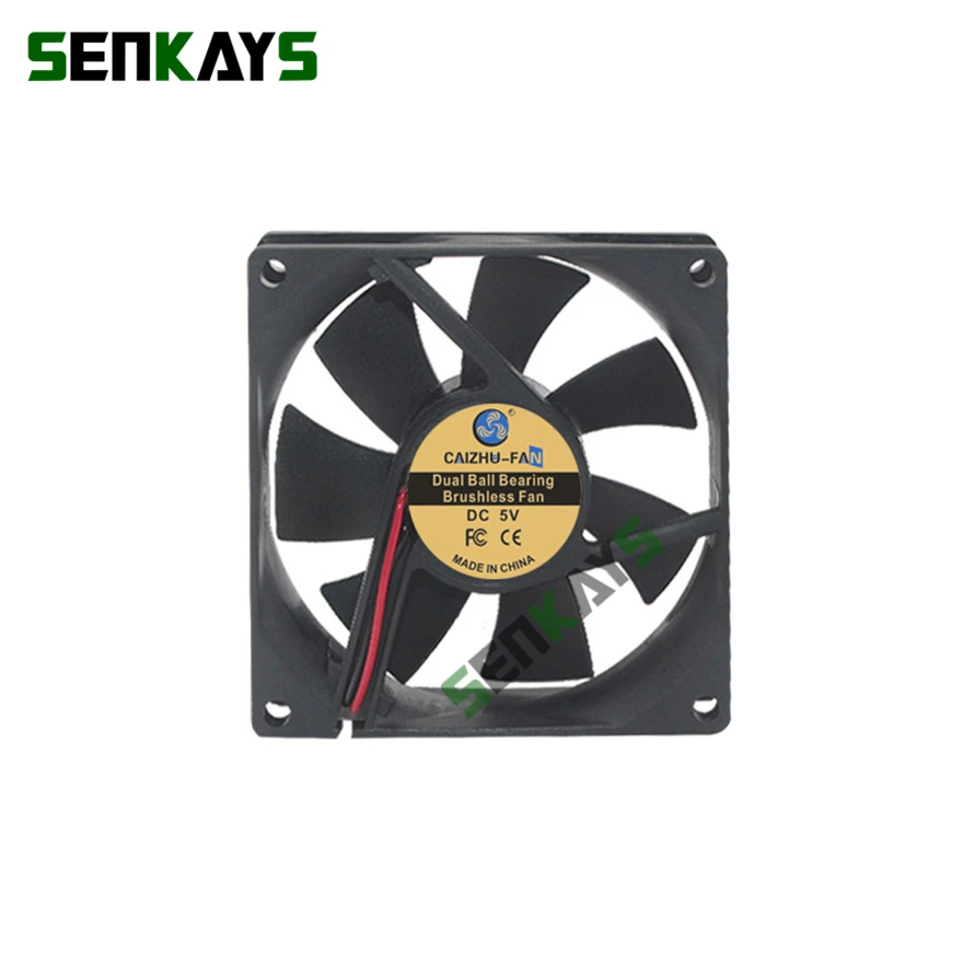 

Dual Ball Bearing DC 8020 Fan 5V 12V 24V 80x80x20MM CPU Case Fan Refrigerator Fan Compressor Fan with 2pin