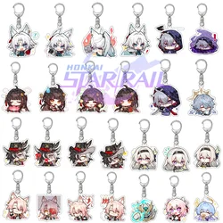 New Honkai: Star Rail Boothill Fei Xiao Moze Jiao Qiu Keychain Game Cute Cartoon Anime Pendant Key Ring Backpack Jewelry Gift