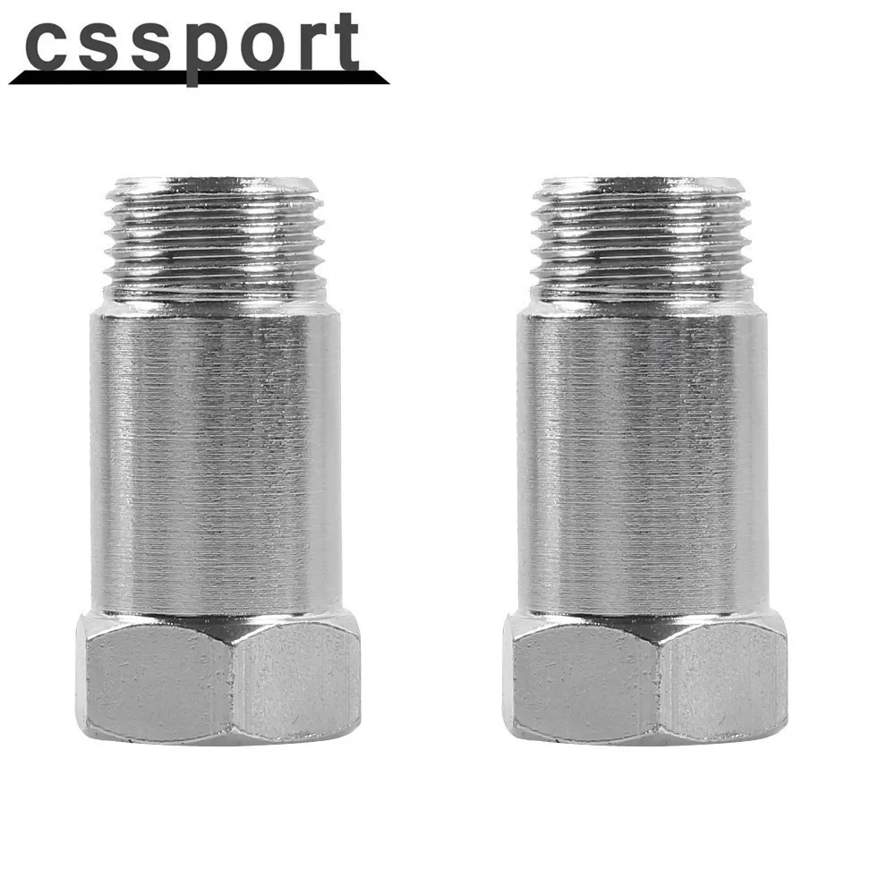 2Pcs M18x1.5 Oxygen Sensor Lambda O2 Extension Extender Spacer Adapter P0420 P0430 Exhaust Steel Oxygen Sensor Spacer