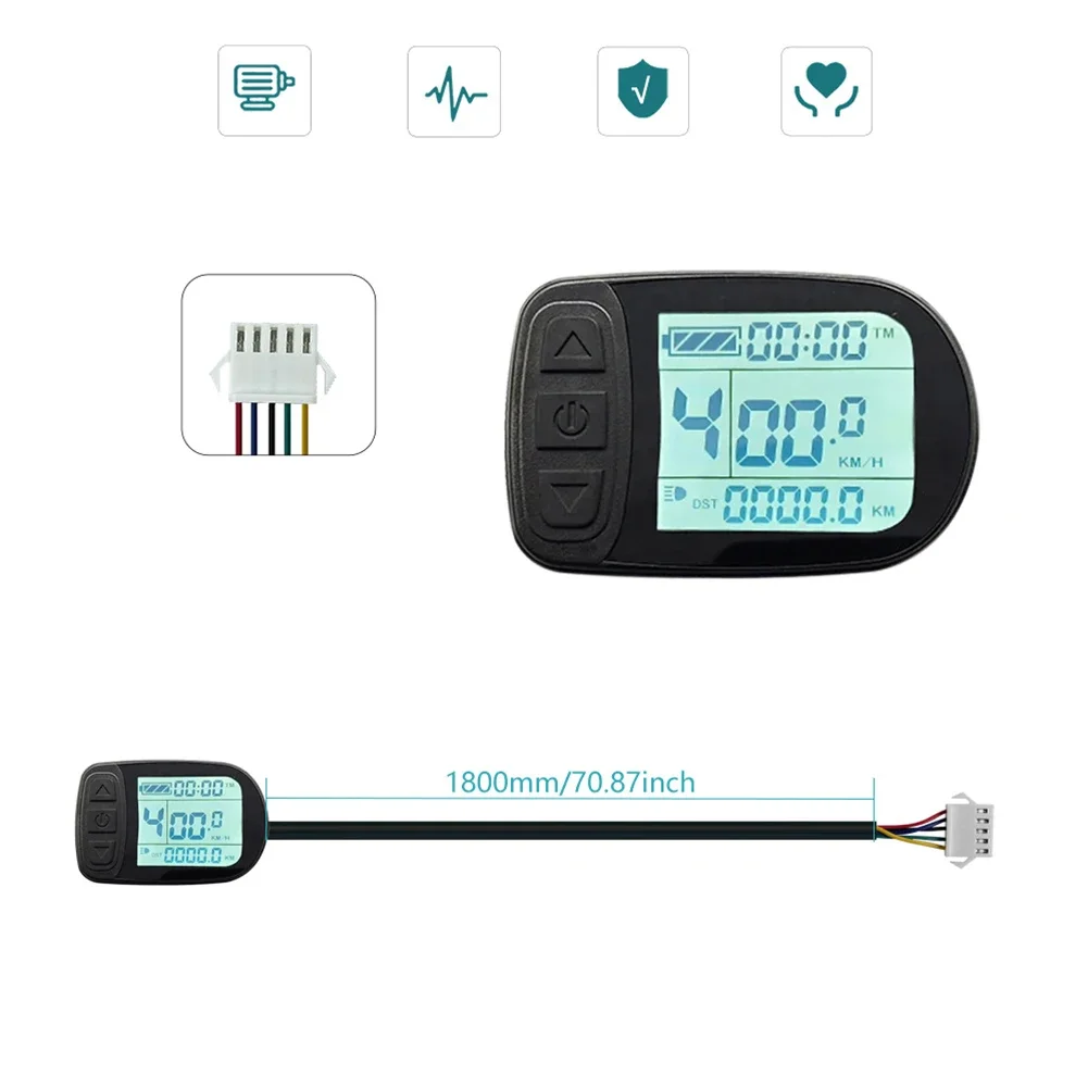 دراجة هوائية جبلية دراجة تعديل بطارية ليثيوم وحدة تحكم الطاقة KT-LCD5 LCD أداة/SM مجموع أجزاء مع الدراجة Conne B3A9 #6
