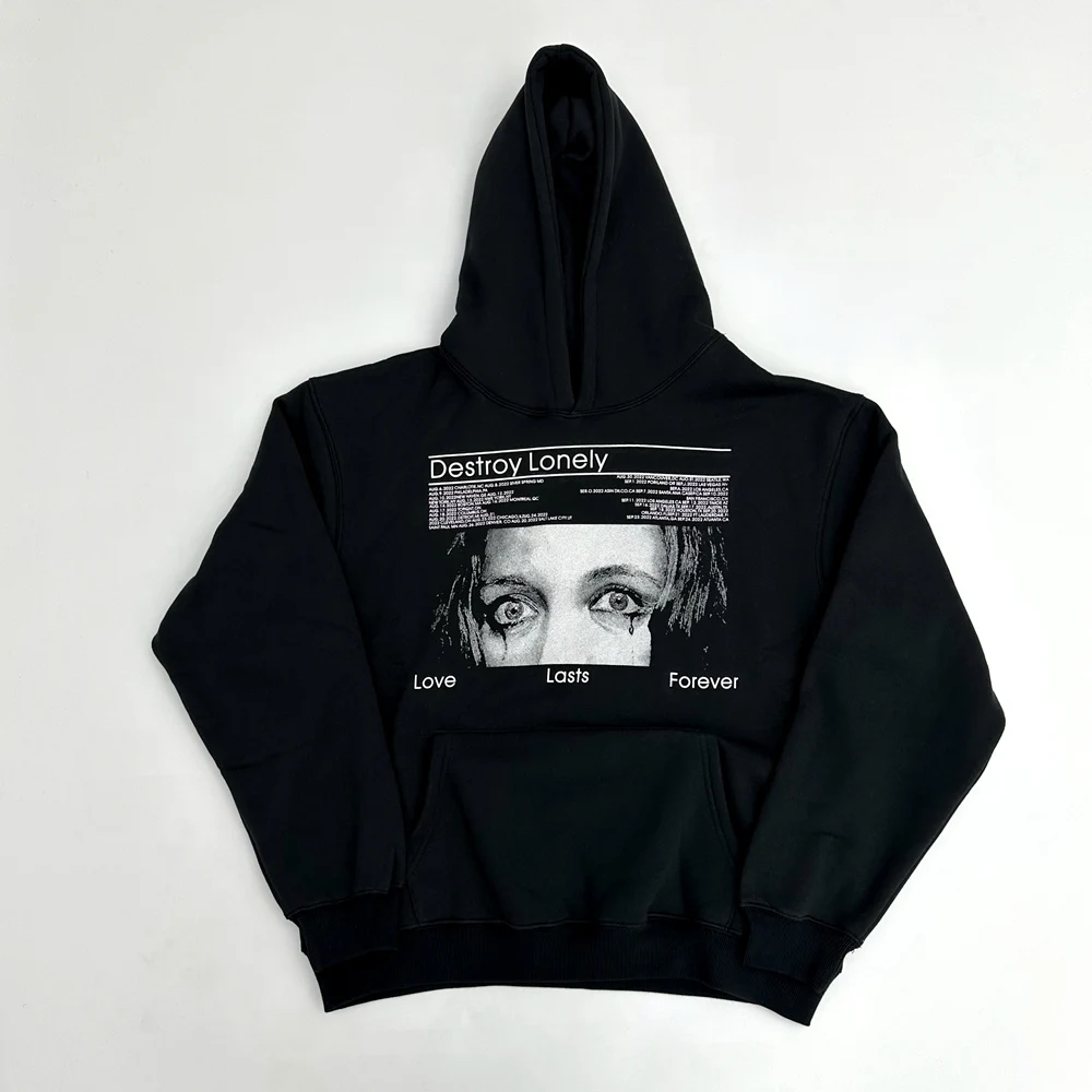 New Luxury ALYX PLAYBOI CARTI WHOLE Destroy Lonely Pullover Hoodies Hoody hooded Sweatshirts velvet Cotton Thick Fleece US #40