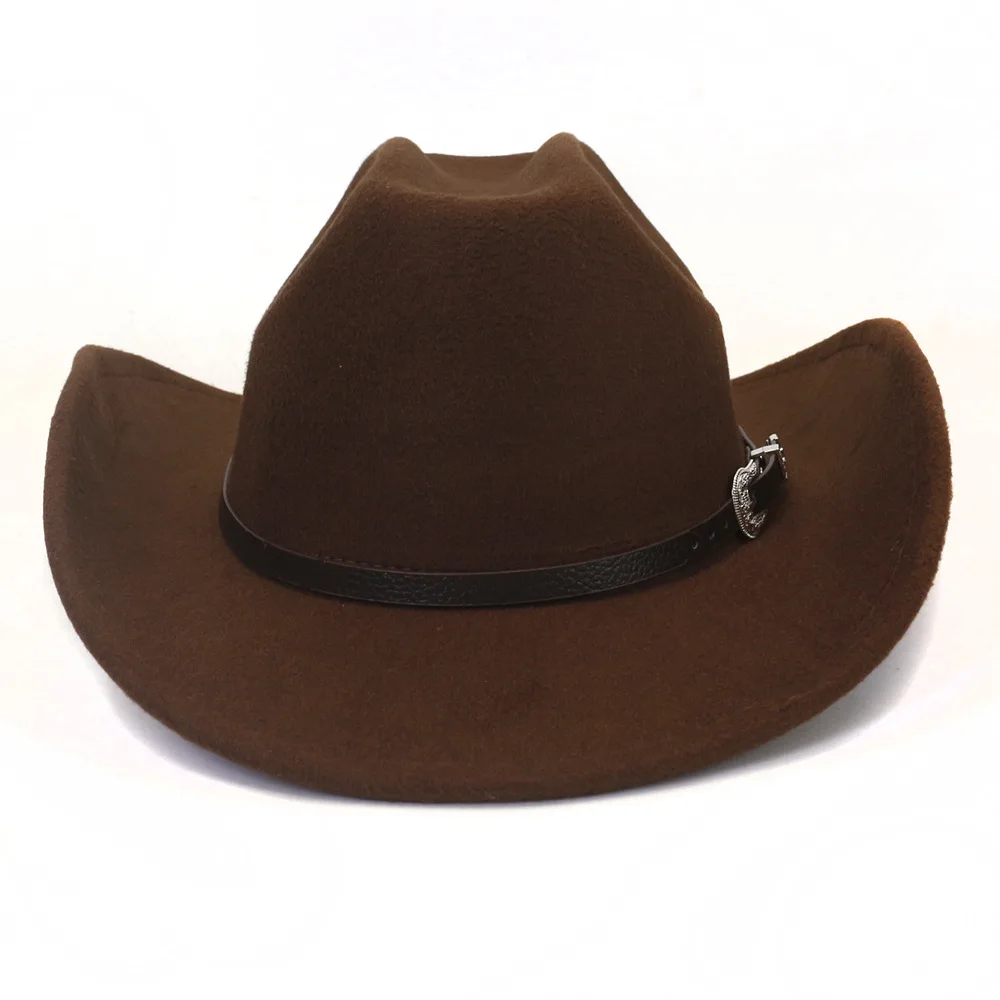 Neuer Vintage-Hut im Western-Stil für Herren, Cowboy-Hut mit Gürtel, Winter- und Herbstmodell, Hut mit aufrollbarem Schirm, Cowgirl-Jazz-Kirchenhut, Sombrero Hombre. – Detail 7