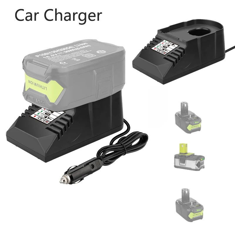 

Автомобильное зарядное устройство Ryobi 18 В с вилкой прикуривателя Автомобильное зарядное устройство для литий-ионных и Ni-cad и Ni-Mh аккумуляторов