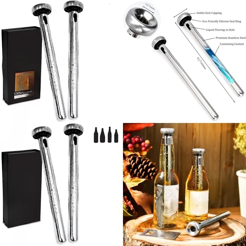 for 304 Stainless Steel Beer Chiller Rod Bar Accessories Beverage Cooler Stick