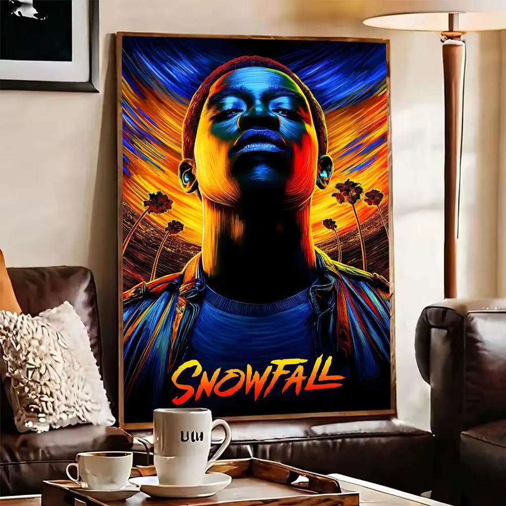 S_Snowfall Poster Perfect Sticker Self Adhesive Art Designed for Home Dining Office Spaces #4