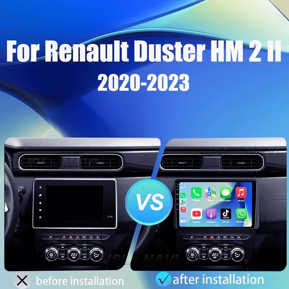 Android 15 Car Radio For Renault Duster HM 2 II 2020 - 2023 Arkana 1 I 2019 - 2023 Multimedia Video Player Navigation stereo GPS