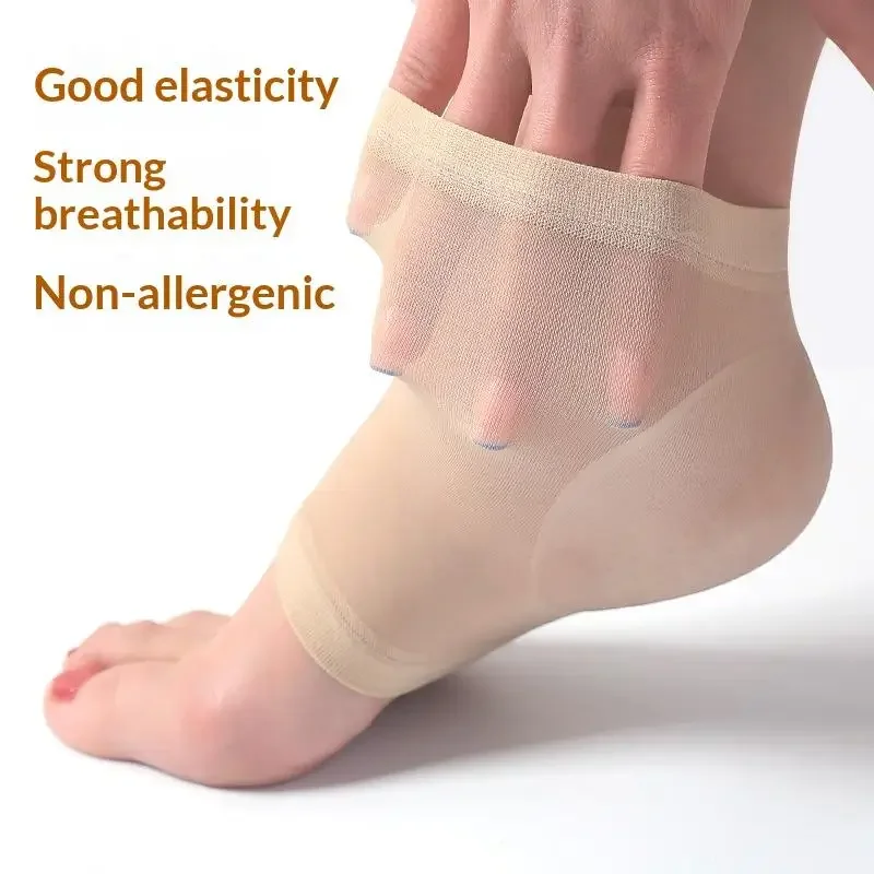 1Pair Silicone Heel Protector Set Moisturizing Socks Anti-Crack Repair Protective Cover Plantar Pain Relief Foot Care Tools