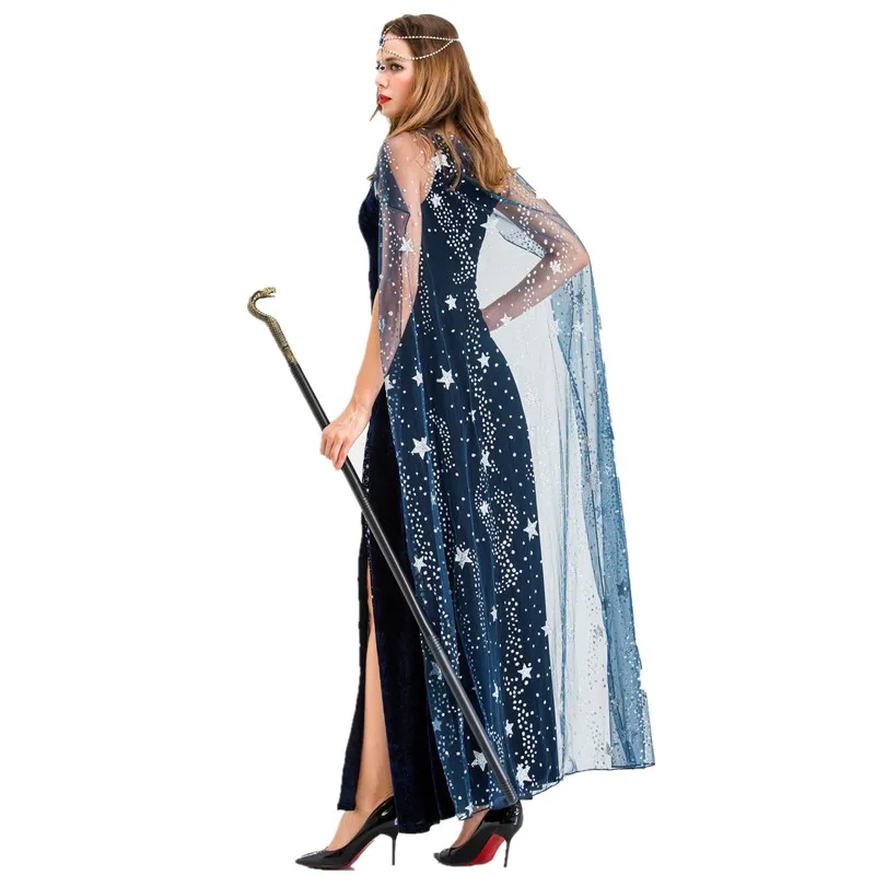 Sexy Women Astrologer Diviner Goddess Carnival Dress Halloween Party Sorceress Witch Masquerade Cosplay Costume