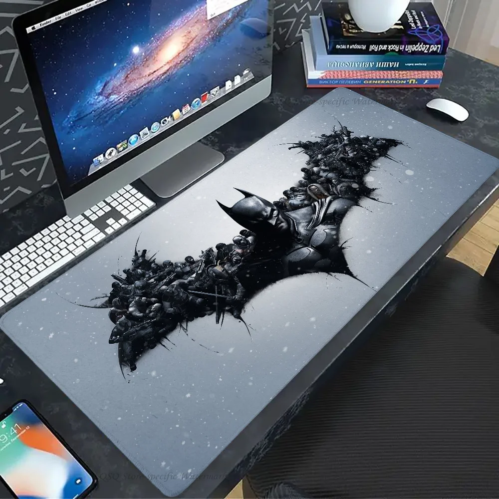 Imagem -05 - Legal B-batmans Mousepad Grande Jogo Mouse Pad Lockedge Engrossado Teclado de Computador Mesa Tapete