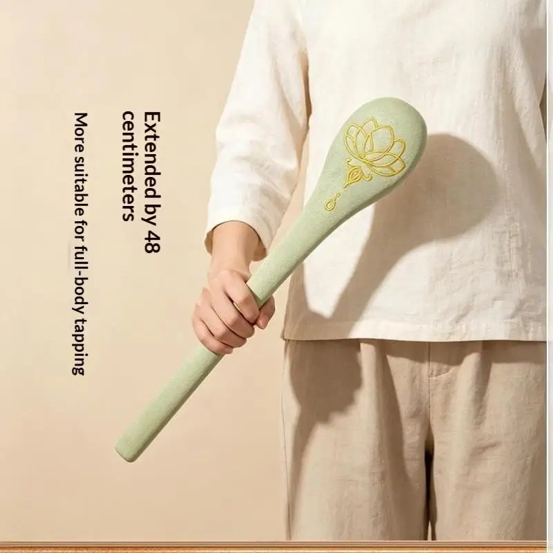1Pcs Back Pain Relief Portable Body Vibration Hammer High Elasticity Latex Velvet Massage Pat Fu Character Slap Stick Massager