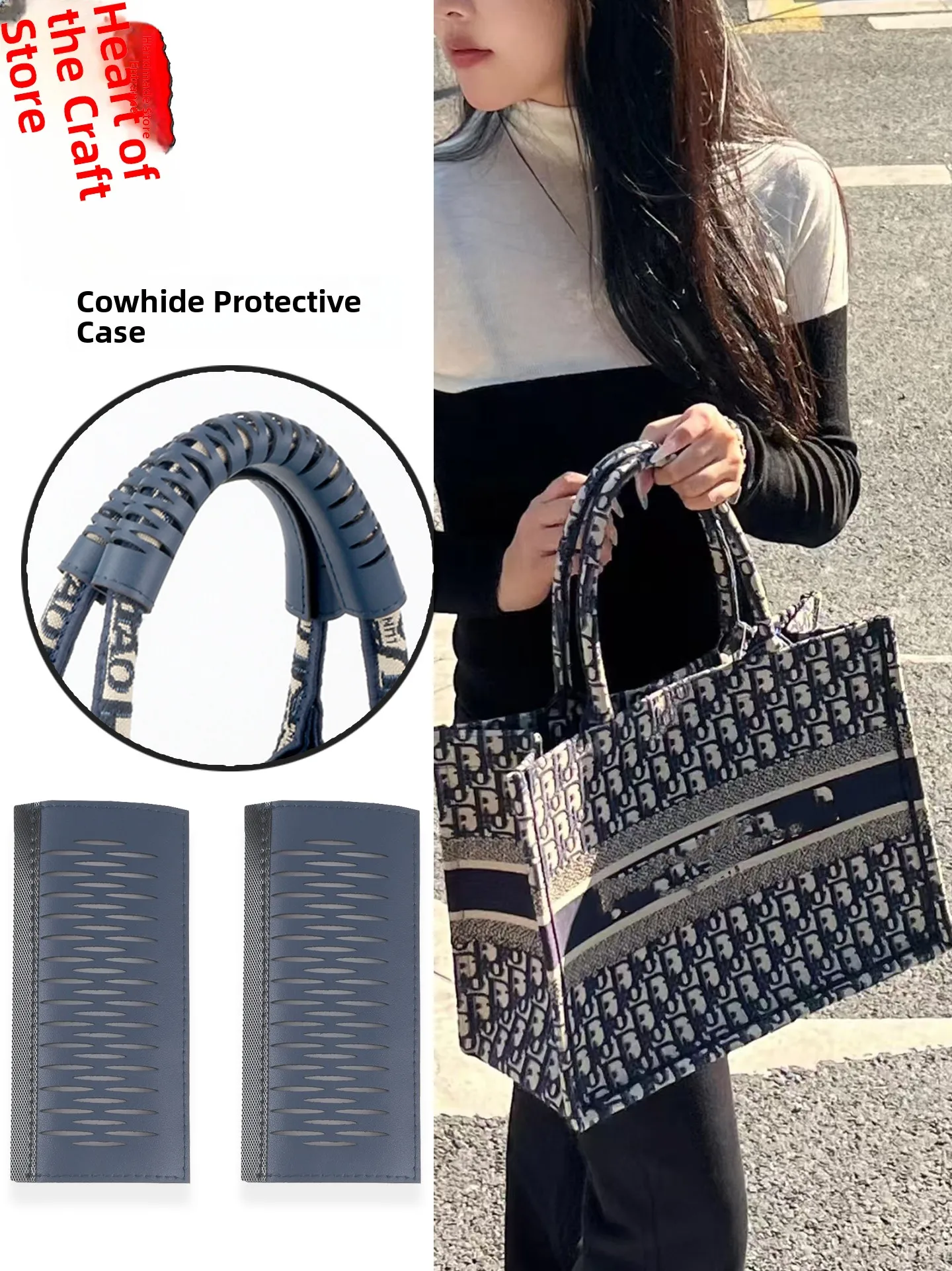 DIY Leather Handbag Handle Protection Cover Dirty Proof Book Tote Bag Strap Upgrade Accessories High Quality Genuine Leather