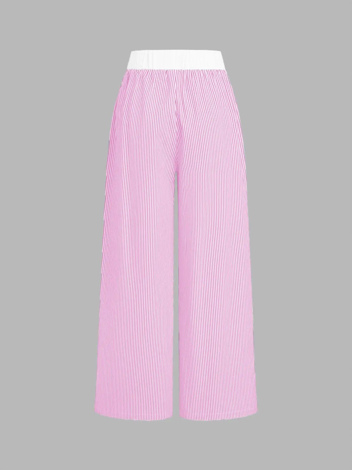 Pantalon à jambes larges à imprimé rayé pour femmes, pantalon décontracté et confortable pour un usage quotidien, bas de tenue pour femmes pour toutes les saisons