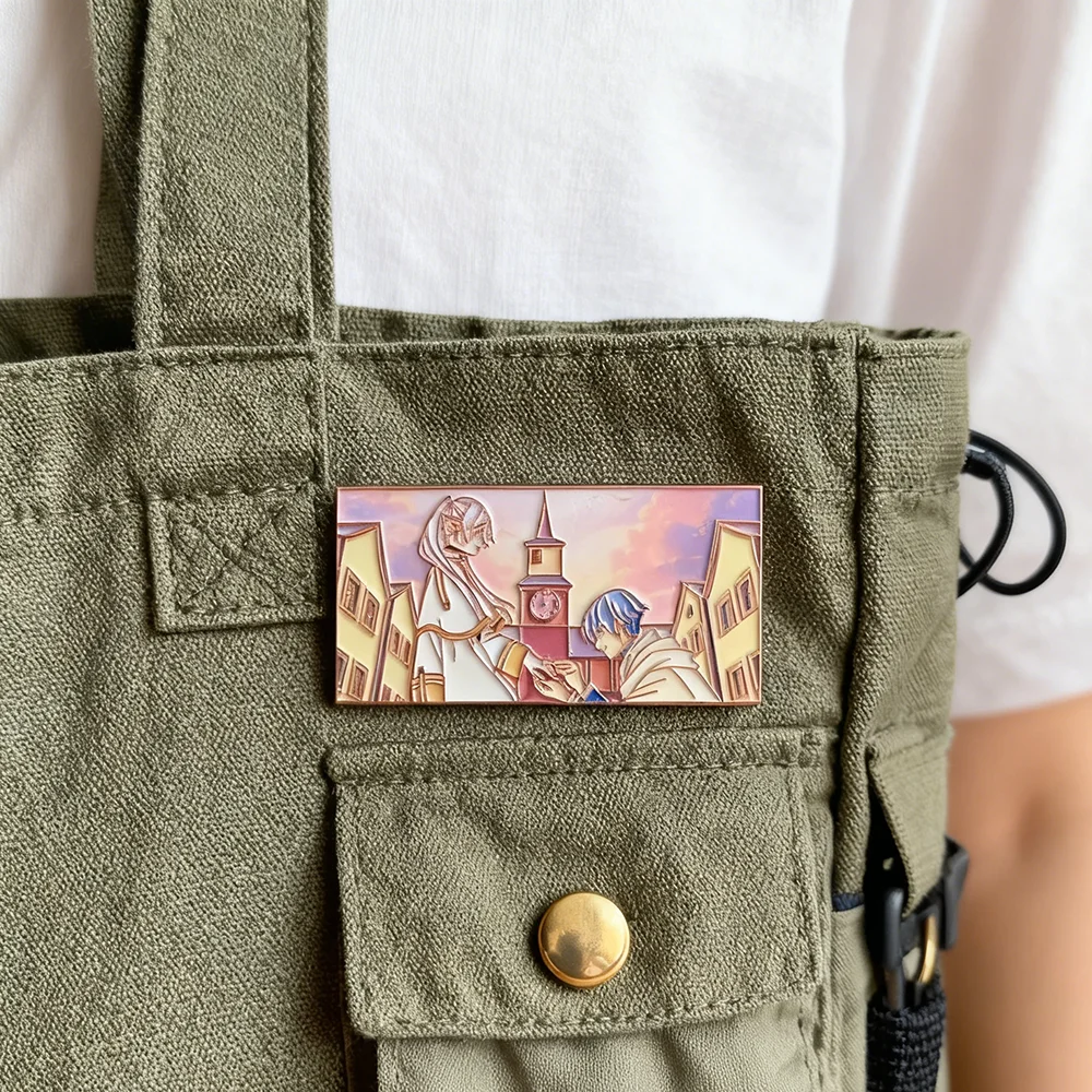 هيميل اقتراح فريرين المينا بروش جديد انمي ياباني زوجين دبوس للنساء الرجال على ظهره شارة التلبيب كوميك كون تأثيري مجوهرات #5