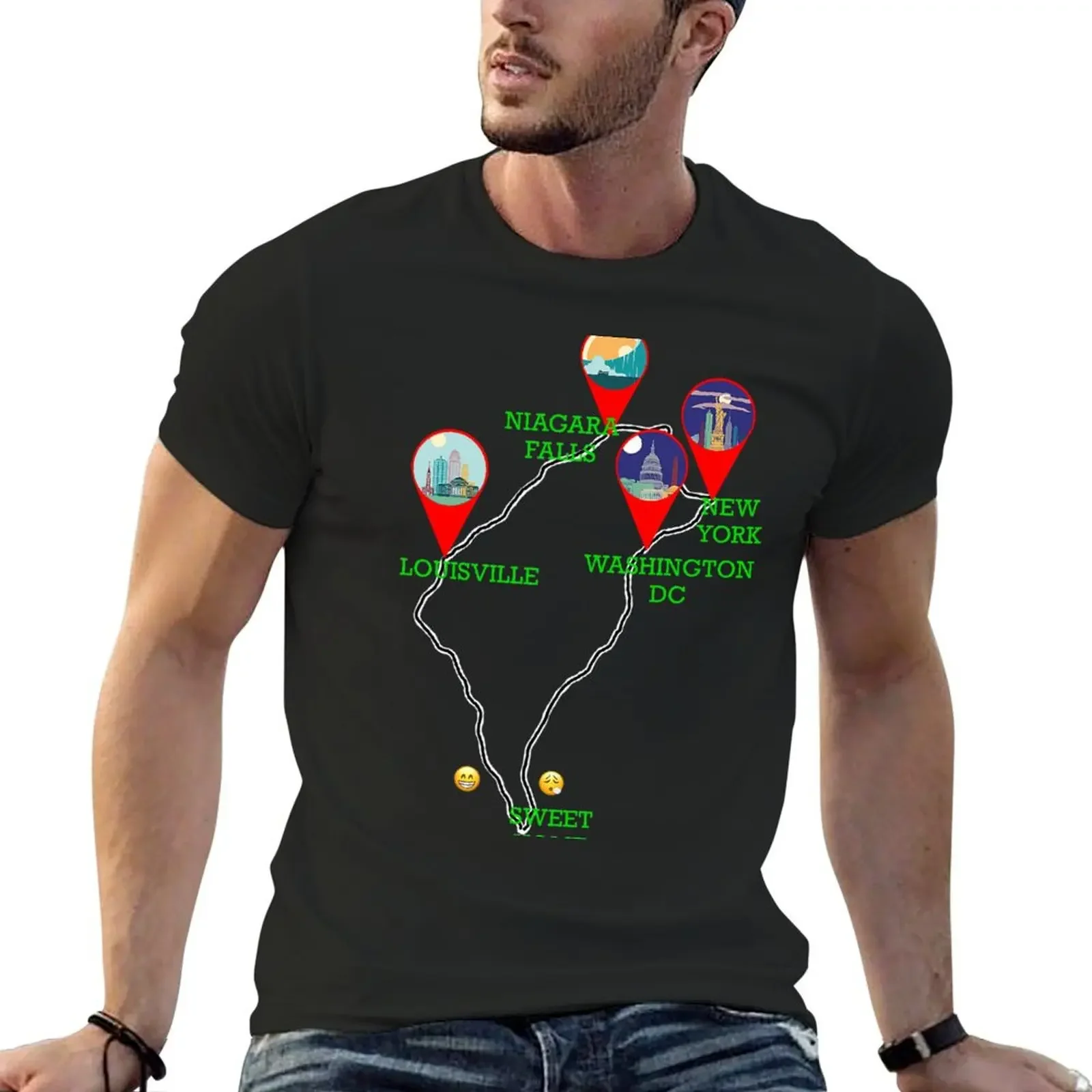 Road Trip T-Shirt vintage graphic tee Short sleeve tee t shirts for men