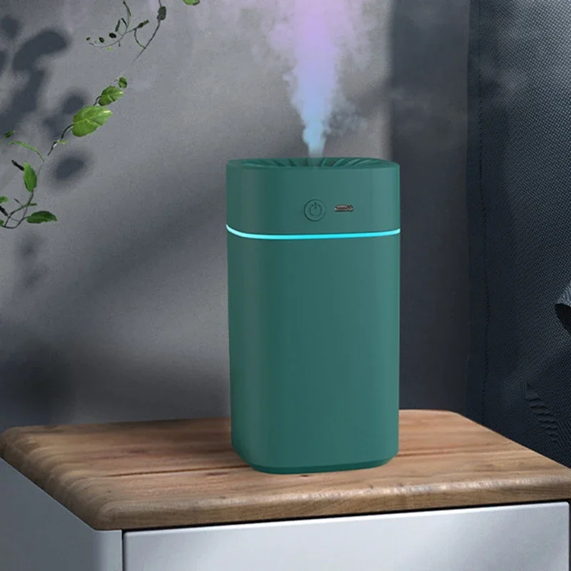 Mini Air Humidifier With LED Light 300ml Spray humidifier Double Wet Cool Mist Maker Diffuser