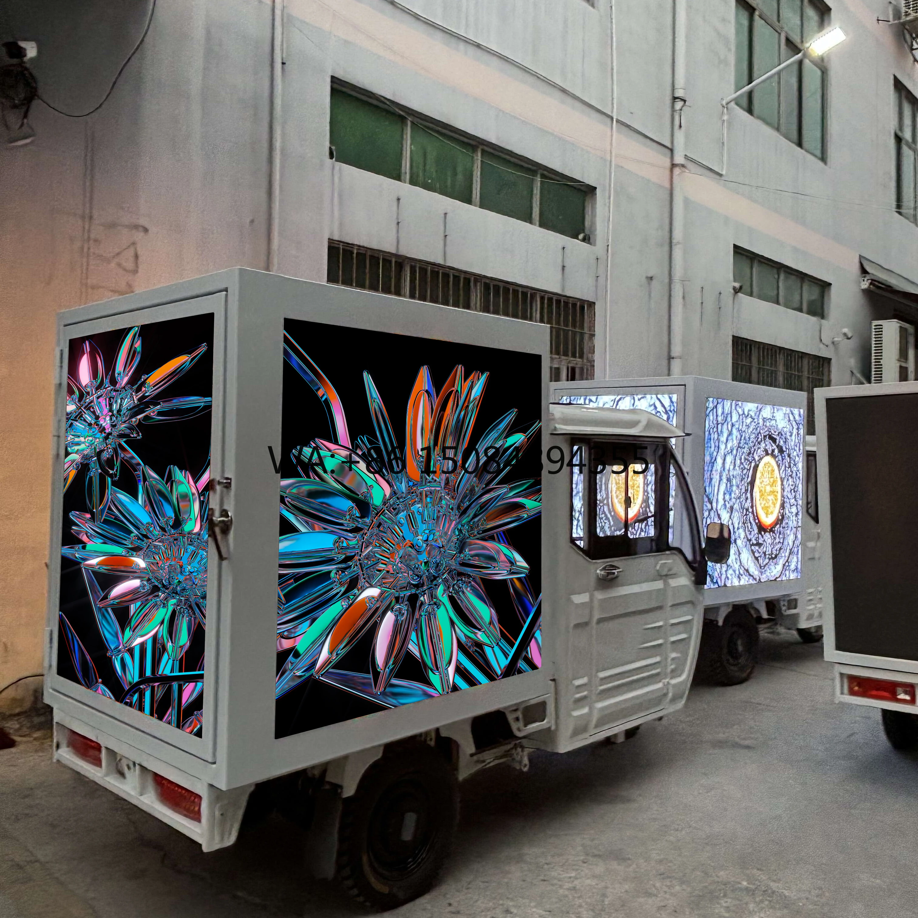 

Easy to Install P4.8 Tricycle Led Panel Waterproof IP65 Scooter Led Billboard Cabinet Full Color Advertising Digital Tricycle