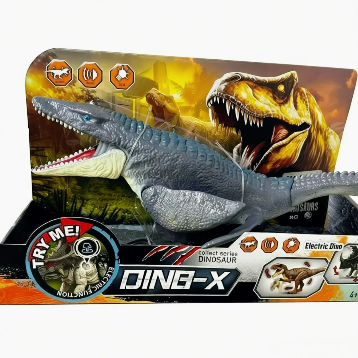 ジュラシック電動シミュレーションモササウルス音と光付き恐竜可動尾アクションフィギュア恐竜おもちゃ誕生日プレゼント用-bg1009dr-1