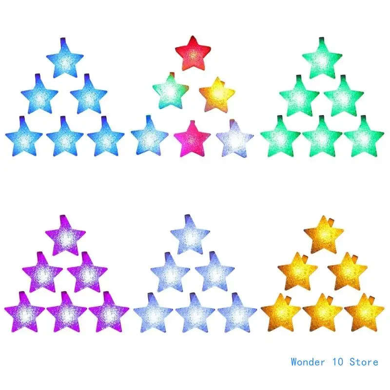 

Set of 6 LED Glowing Bracelets Accessory Multicolored LED Light Star Bracelets for Parties and Nighttimes Event