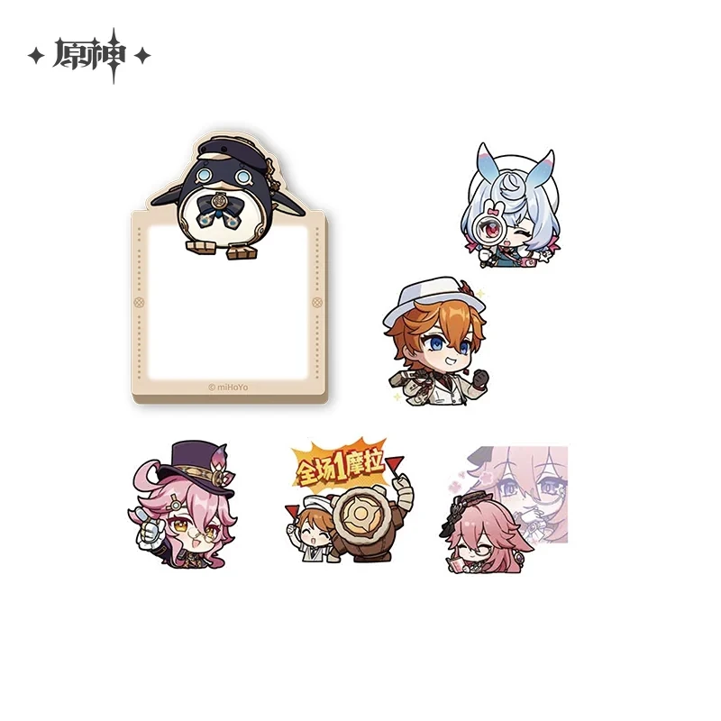 Official Merchandise miHoYo's Genuine Genshin Impact 2024 Festival Gathering Series Notepad and Water Sticker Set Car Decals