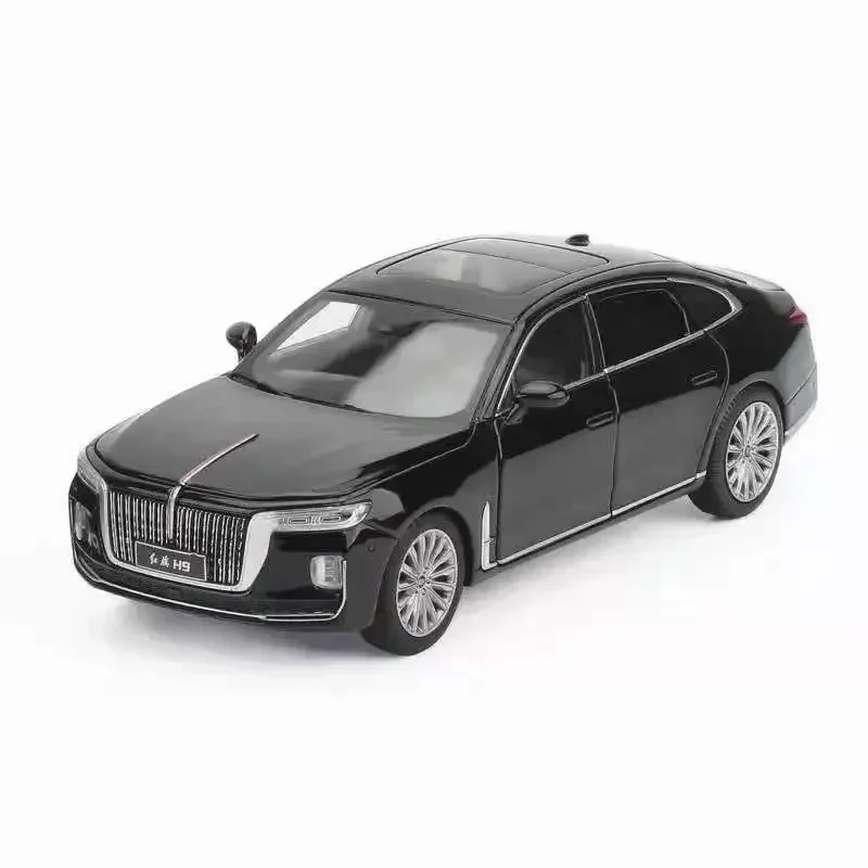 1:24 For HONGQI H9 Simulated Metal Toy Vehicles Model Alloy Pull Back Children Toys Genuine License Collection Gift Car Kids