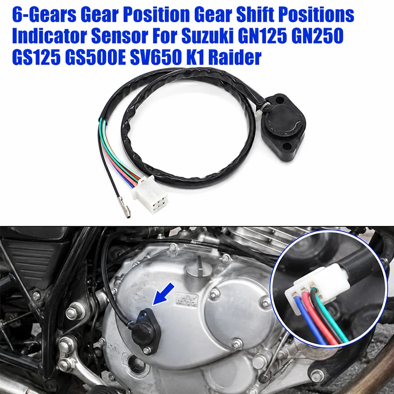 6-Gears Gear Position Gear Shift Positions Indicator Sensor For Suzuki GN125 GN250 GS125 GS500E SV650 K1 GS500E SV650 K1 Raider