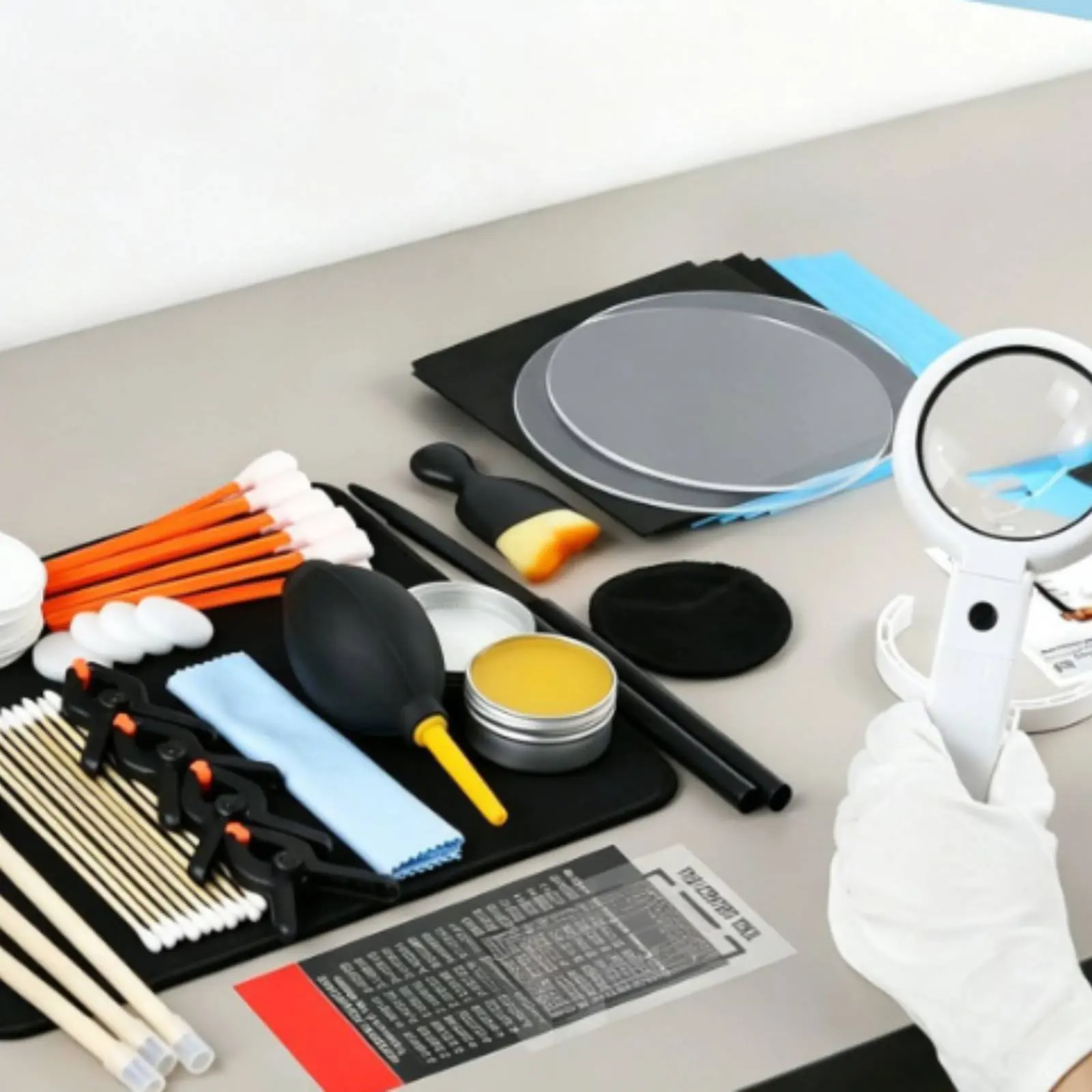 21-pieces-card-grading-centering-tool-kit-illuminated-enlarging-lamp-sports-card-restoration-kit-professional-results-at-home