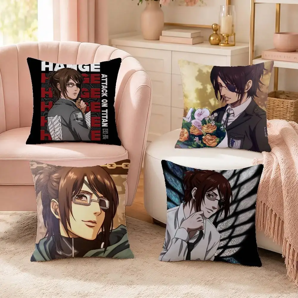 A-Attack On Titan H-Hange Zoe Anime  Cushion Cover Pillowcase Upholstery Sofa Throw Pillow Home Decor Pillowcas