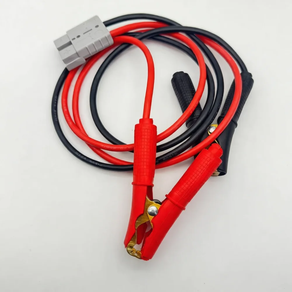 10AWG Silicone Extension Cable 50A Anderson Plug To Alligator Clip Power Cord For Renewable Energy Testing Equipment