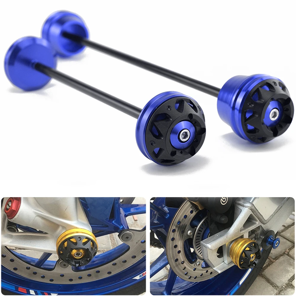 

MT-07 FZ-07 Front Rear Axle Wheel Fork Slider For YAMAHA MT07 FZ07 2014-2020 2021 2022 Falling Swingarm Slider Protection