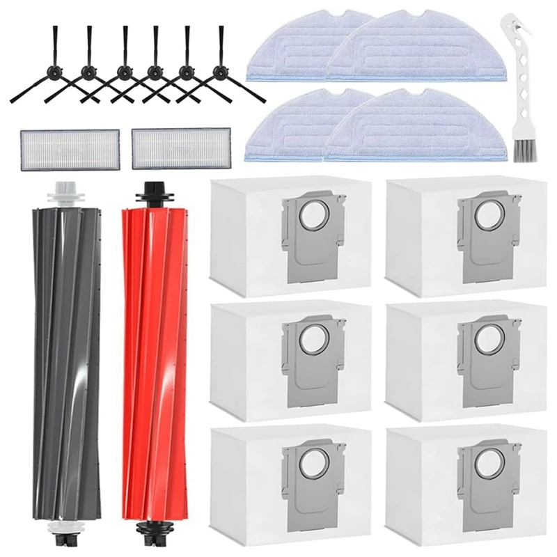 สำหรับ roborock S8 / S8 pro/ G20 UItra อะไหล่เปลี่ยนด้านข้างหลักแปรง HEPA กรองผ้าเช็ดฝุ่นอุปกรณ์ถุงผ้า