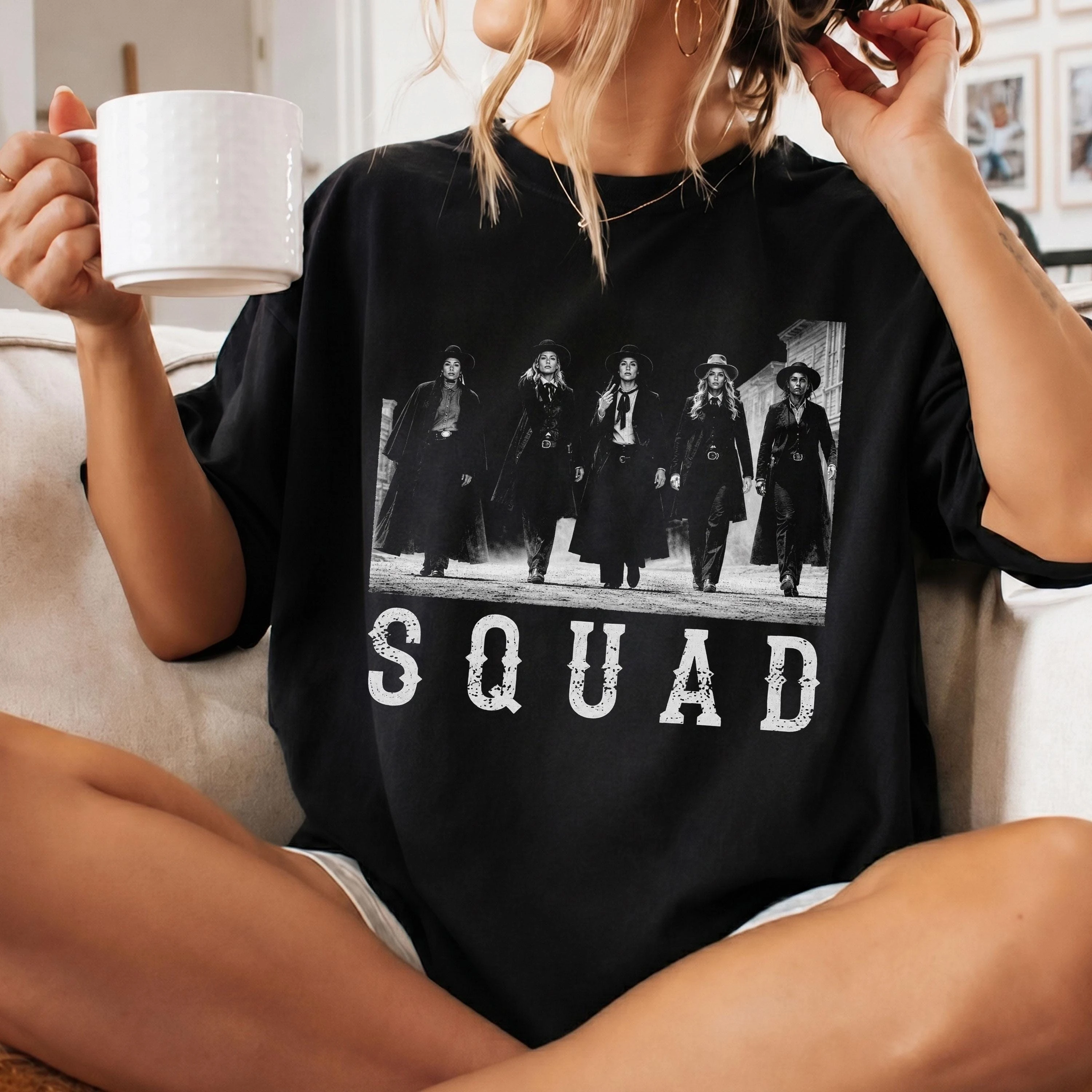 Squad Indiana Fever Shirt, Caitlin Clark Lexie Hull Aliyah Boston Kelsey Mitchell Sophie Cunningham Grafik-T-Shirt – Detail 4