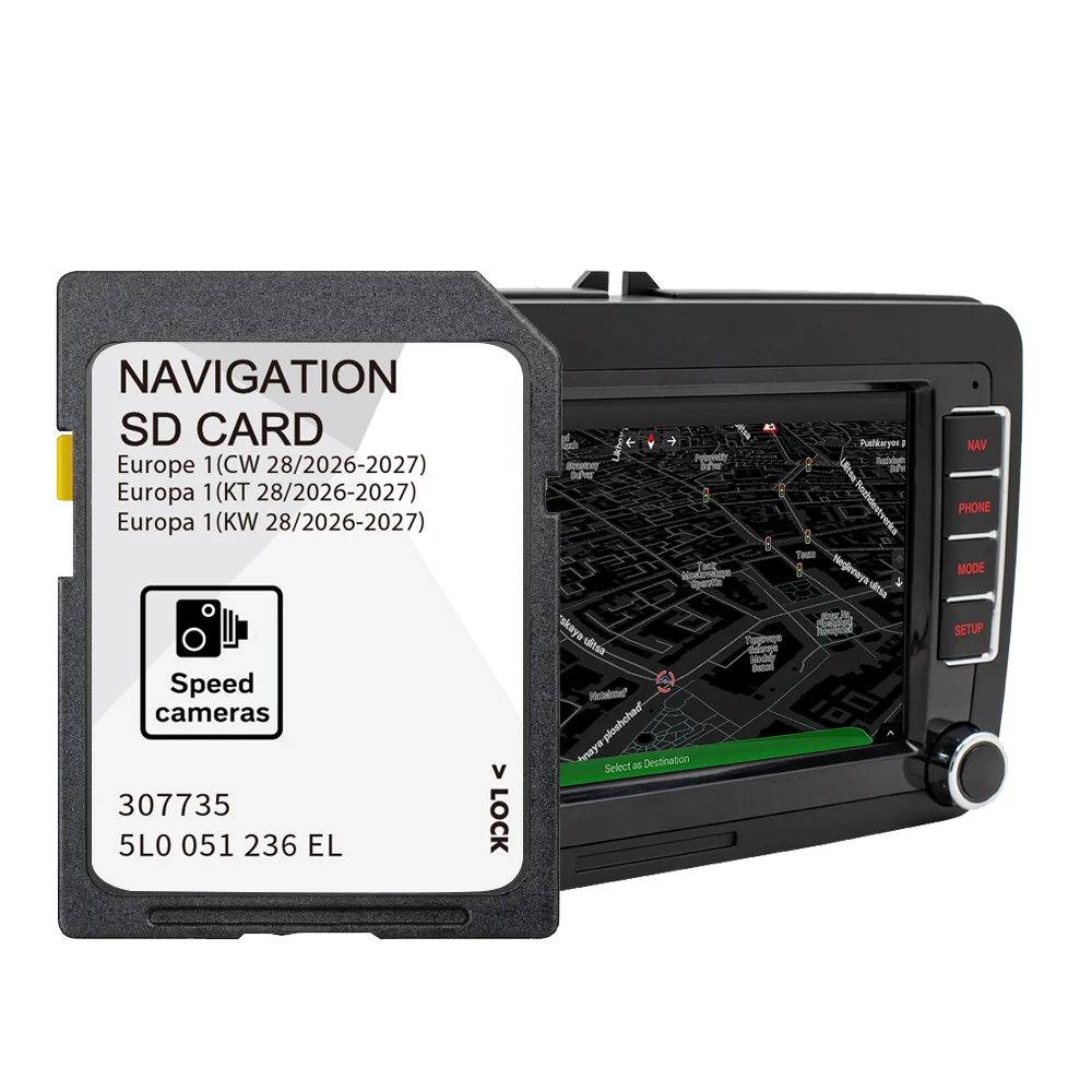 32GB Speicher-SD-Karte UK Europa-Karte GPS Discover MIB2 Media Navigation A1 für Skoda Octavia Superb Fabia Rapid Auto 2026-2027