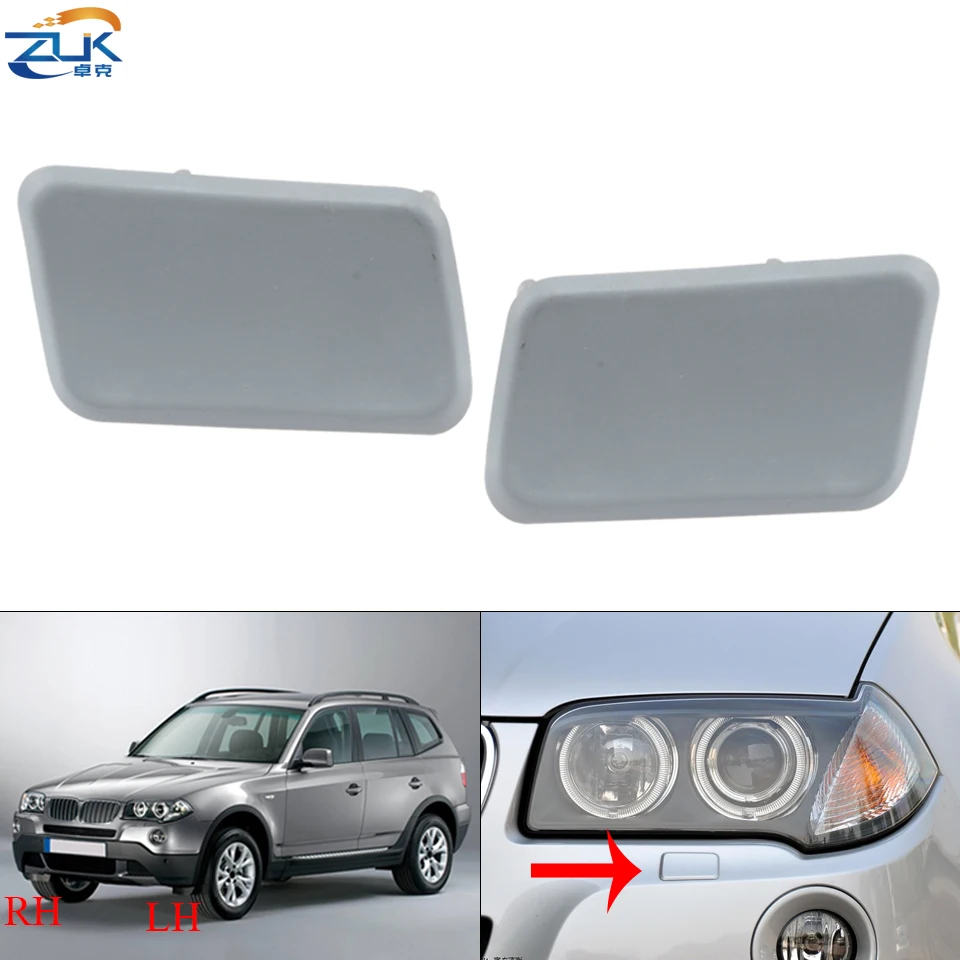 ZUK Front Headlight Washer Nozzle Cover Unpainted Cap Shell For BMW X3 E83 LCI 2003-2010 For M Aerodynamic Kit - view 2