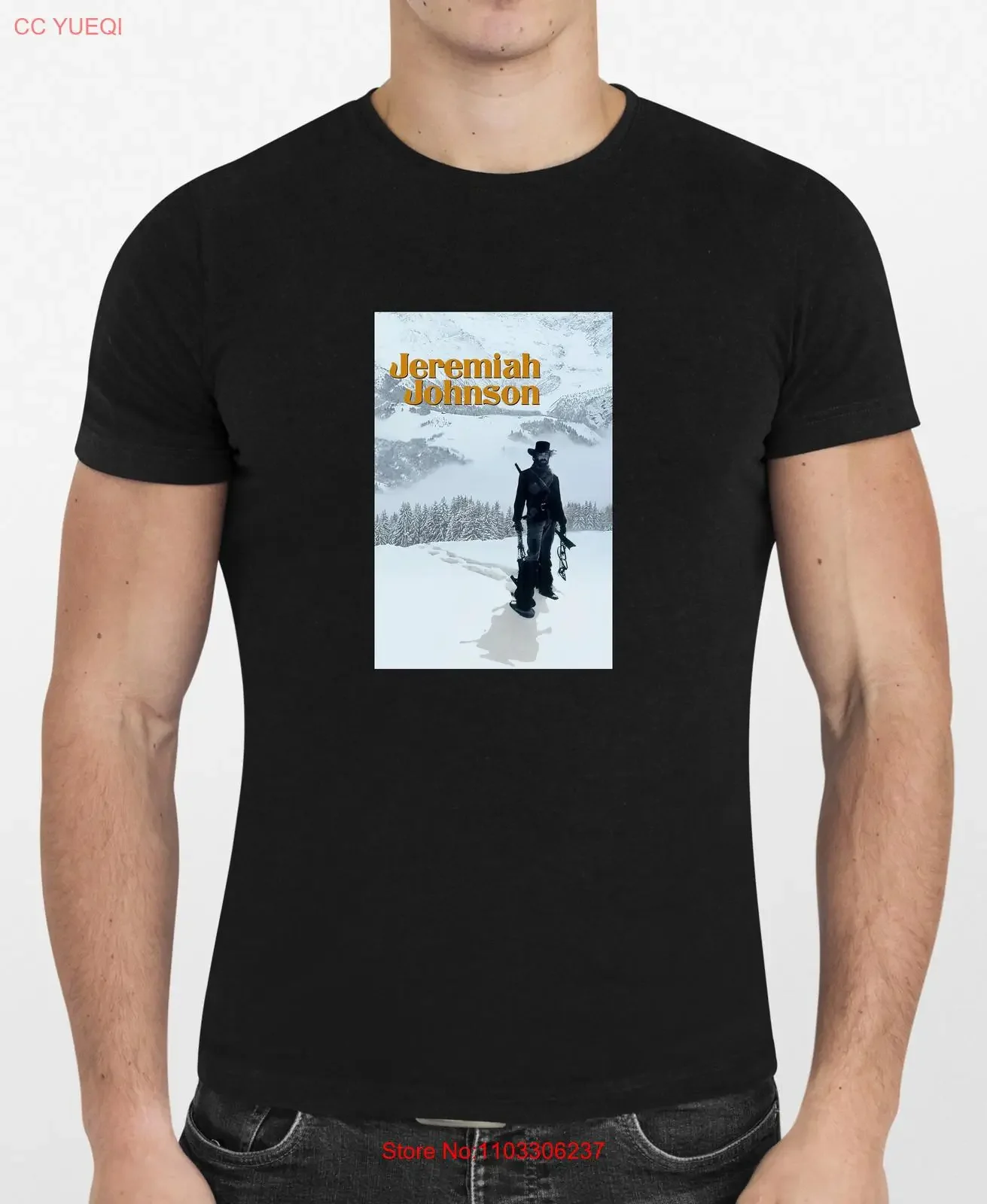 Футболка с постером фильма «Джереми Джонсон» 1972, мужская и женская, новая винтажная, мягкая, растянутая, слегка уличная одежда, повседневная мода